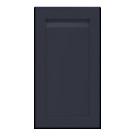 GoodHome Garcinia Matt Navy blue Integrated handle shaker Highline Cabinet door (W)400mm (T)20mm