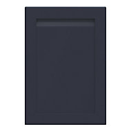 GoodHome Garcinia Matt Navy blue Integrated handle shaker Highline Cabinet door (W)500mm (T)20mm