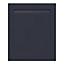 GoodHome Garcinia Matt Navy blue Integrated handle shaker Highline Cabinet door (W)600mm (H)715mm (T)20mm