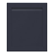 GoodHome Garcinia Matt Navy blue Integrated handle shaker Highline Cabinet door (W)600mm (T)20mm