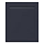 GoodHome Garcinia Matt Navy blue Integrated handle shaker Tall appliance Cabinet door (W)600mm (H)723mm (T)20mm