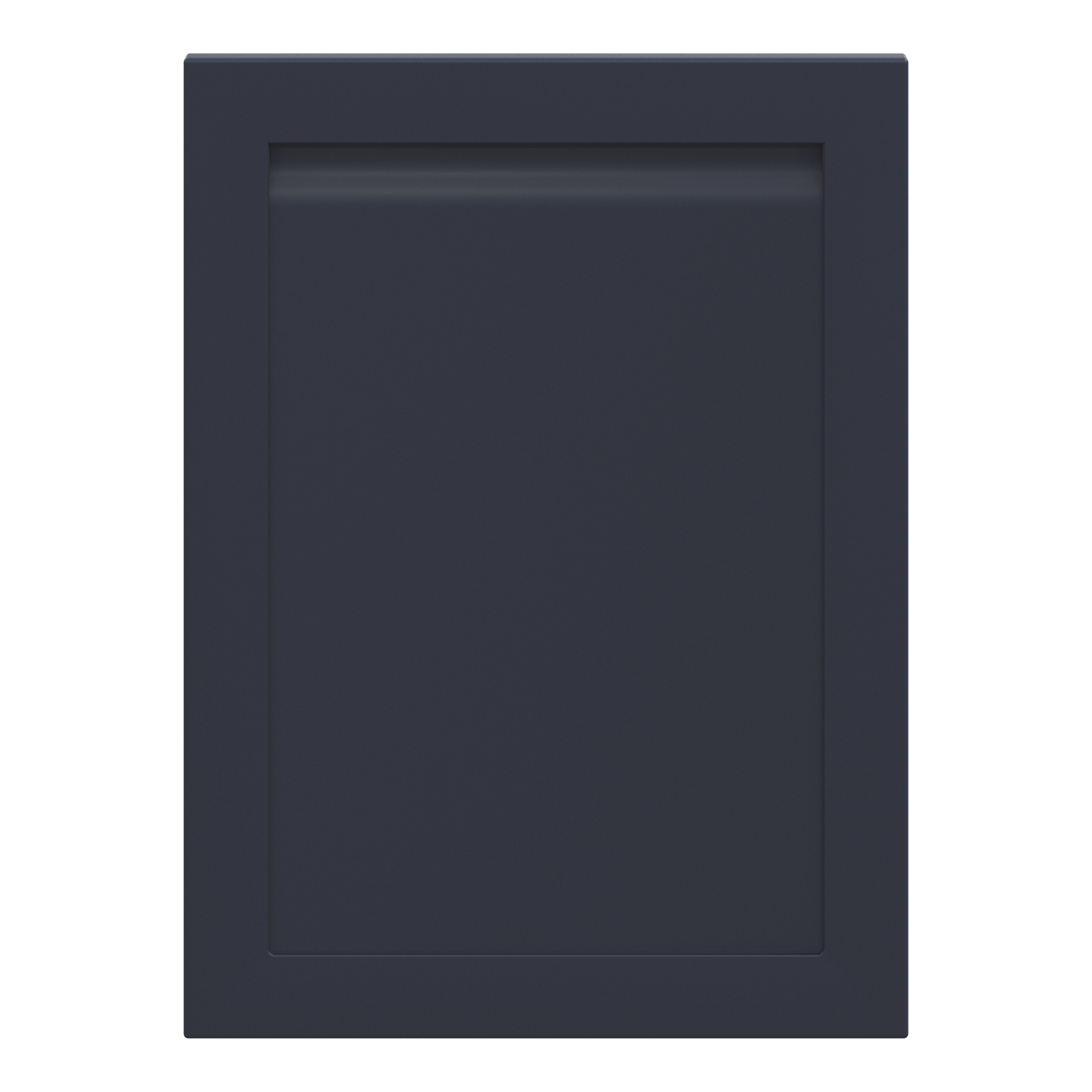 GoodHome Garcinia Matt Navy blue Integrated handle shaker Tall appliance Cabinet door (W)600mm (H)806mm (T)20mm