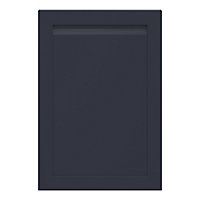 GoodHome Garcinia Matt Navy blue Integrated handle shaker Tall appliance Cabinet door (W)600mm (H)867mm (T)20mm