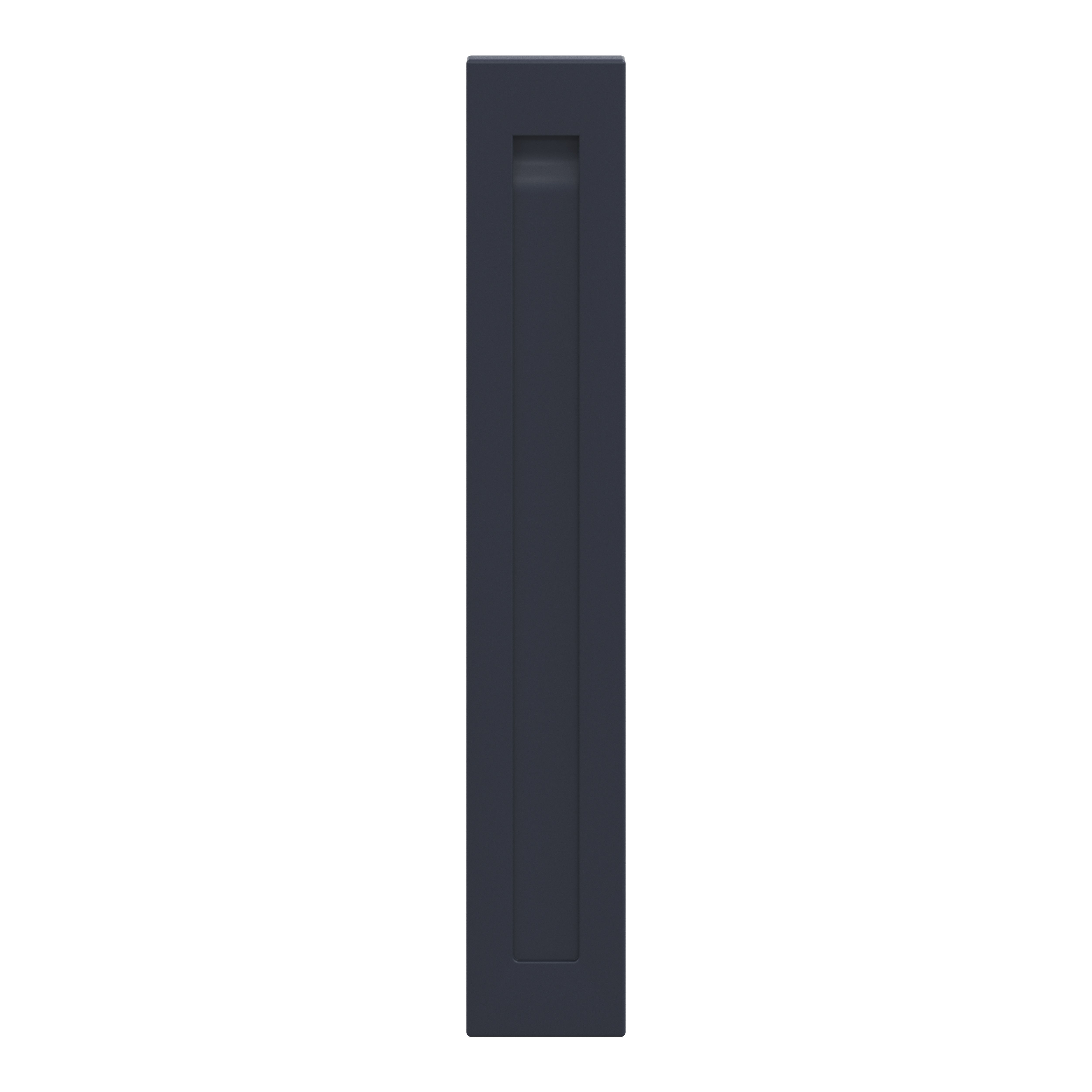 GoodHome Garcinia Matt Navy blue Integrated handle shaker Tall wall Cabinet door (W)150mm (H)895mm (T)20mm