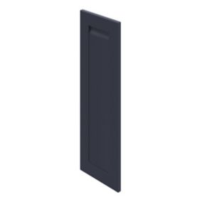 GoodHome Garcinia Matt Navy blue Integrated handle shaker Tall wall Cabinet door (W)300mm (H)895mm (T)20mm