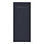 GoodHome Garcinia Matt Navy blue Integrated handle shaker Tall wall Cabinet door (W)400mm (H)895mm (T)20mm