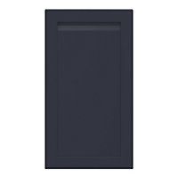 GoodHome Garcinia Matt Navy blue Integrated handle shaker Tall wall Cabinet door (W)500mm (H)895mm (T)20mm
