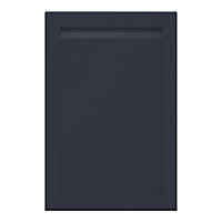 GoodHome Garcinia Matt Navy blue Integrated handle shaker Tall wall Cabinet door (W)600mm (H)895mm (T)20mm