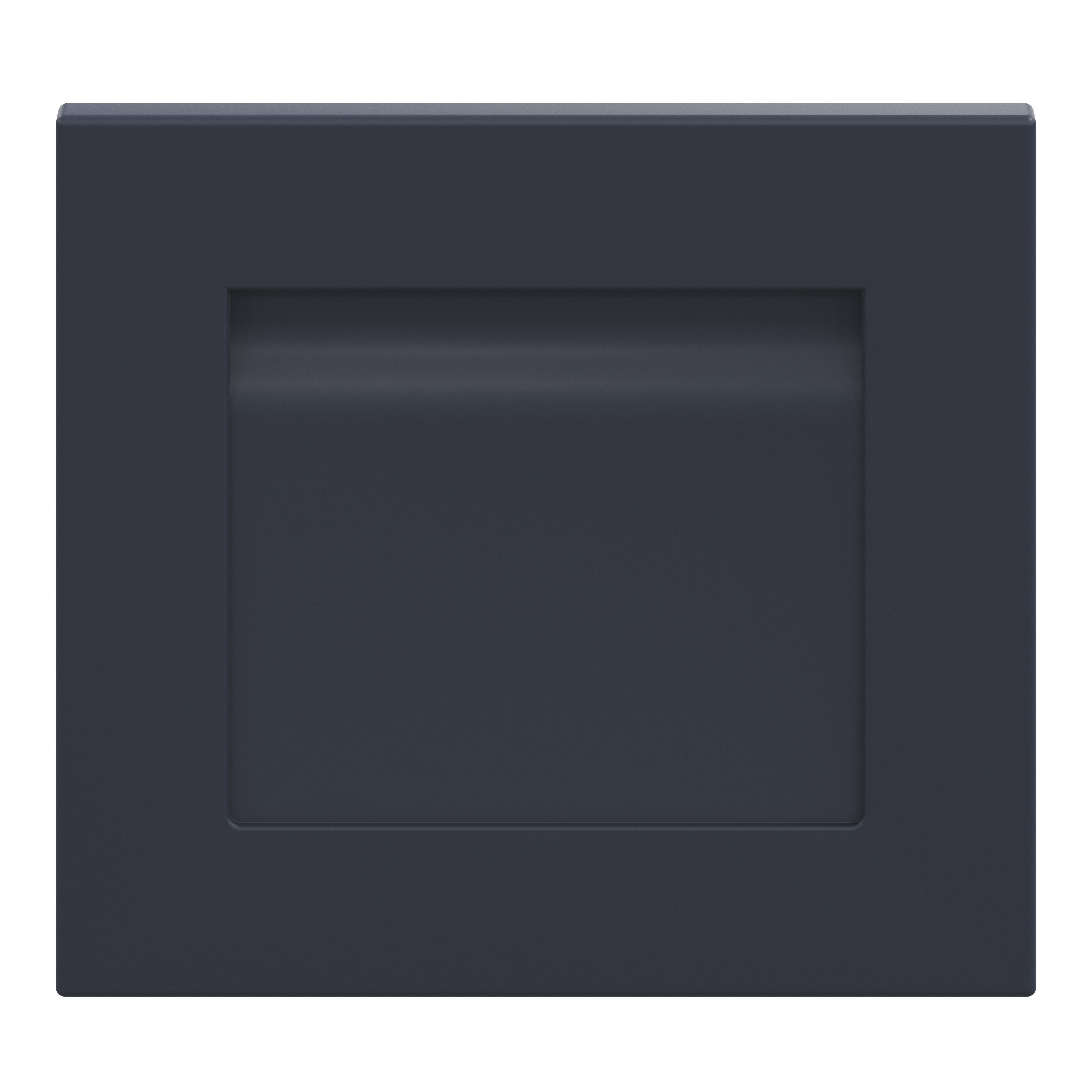 GoodHome Garcinia Matt navy blue Shaker 2 drawer front, bridging door & bi-fold door 400mm