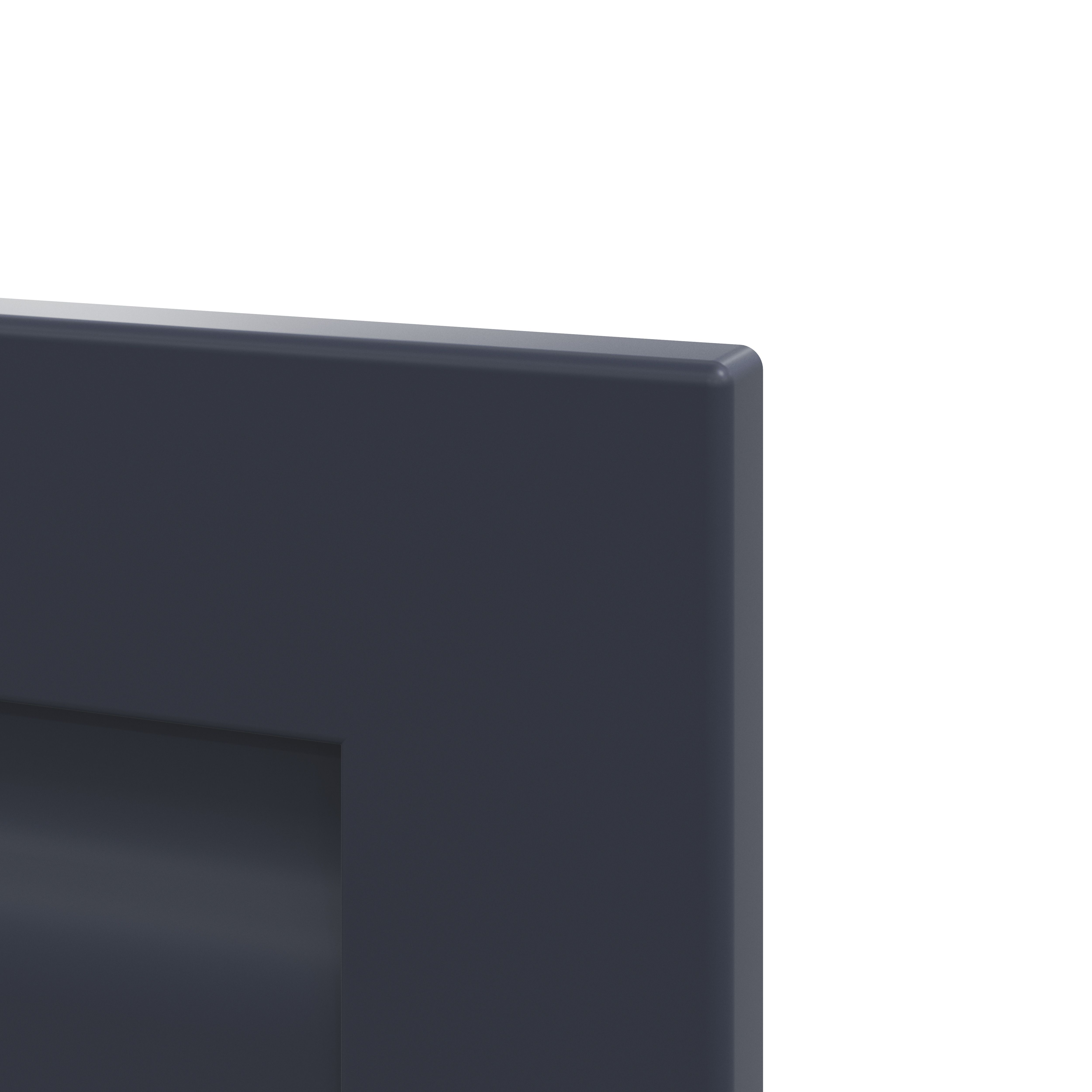 GoodHome Garcinia Matt navy blue Shaker 2 drawer front, bridging door & bi-fold door 400mm
