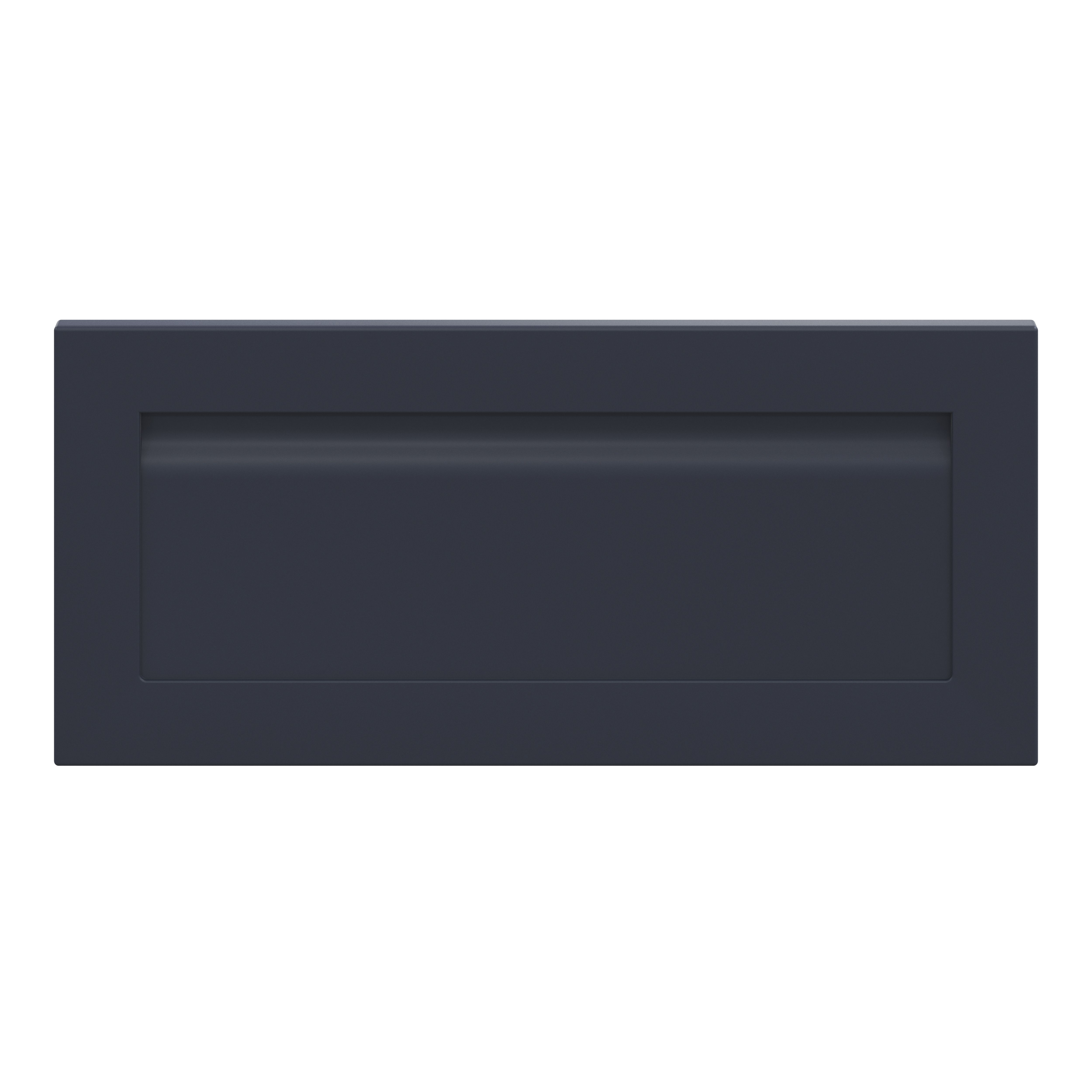 GoodHome Garcinia Matt navy blue Shaker 2 drawer front, bridging door & bi-fold door 800mm