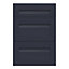 GoodHome Garcinia Matt navy blue shaker Drawer front (W)500mm, Pack of 3
