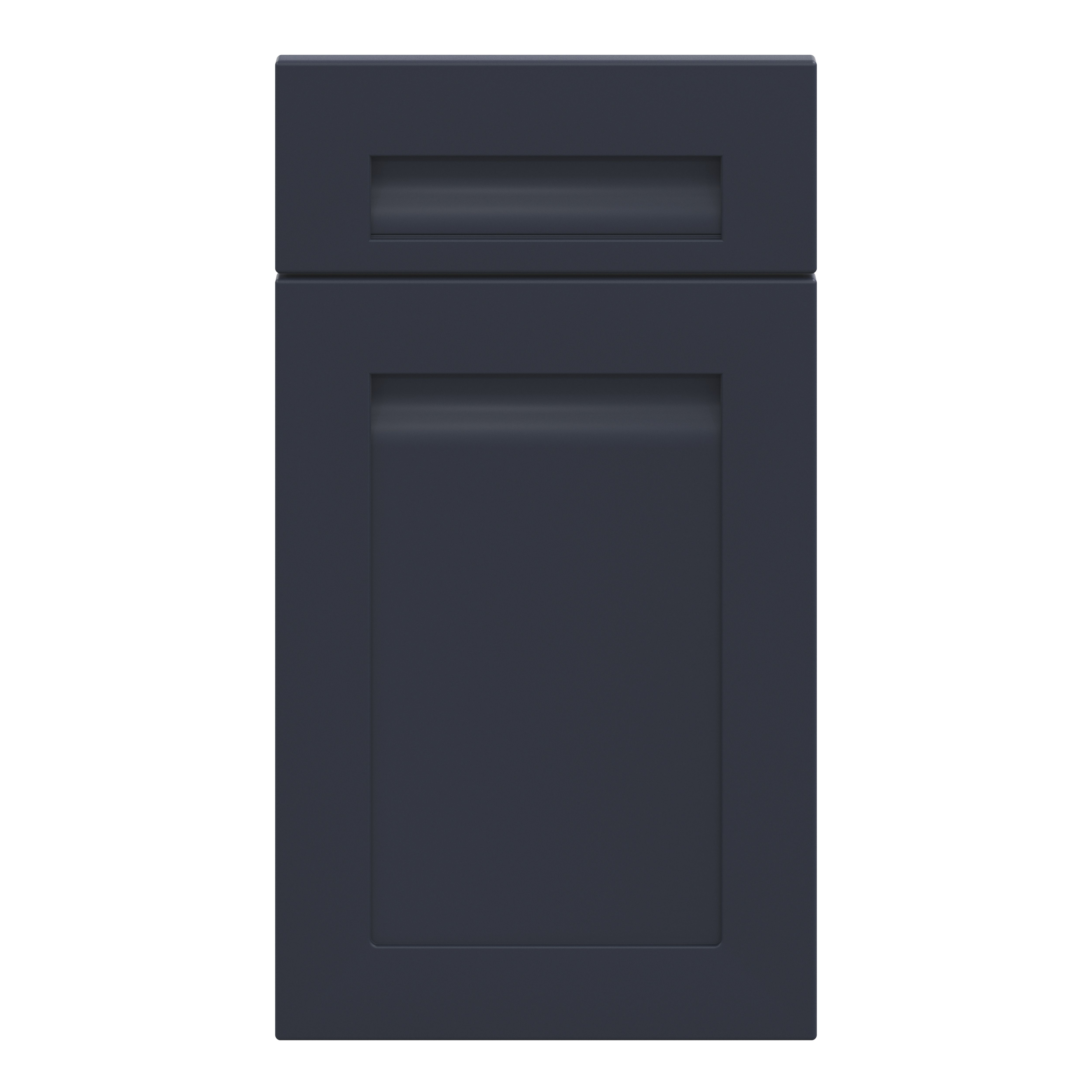 GoodHome Garcinia Matt navy blue Shaker Drawerline door & drawer front 400mm