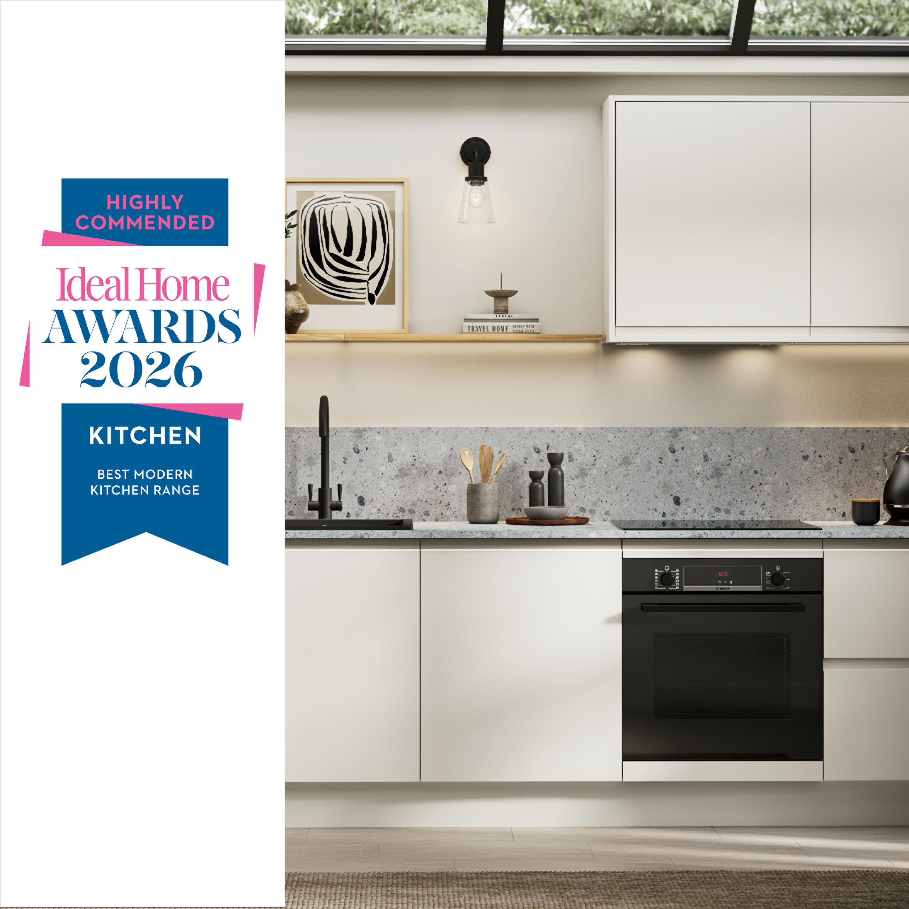 GoodHome Garcinia Matt sandstone Highline Cabinet door (W)500mm (H)715mm (T)19mm
