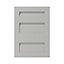 GoodHome Garcinia Matt stone integrated handle shaker Drawer front (W)500mm, Pack of 3