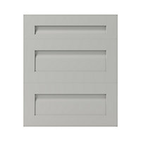 GoodHome Garcinia Matt stone integrated handle shaker Drawer front (W)600mm, Pack of 3