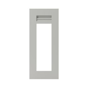 GoodHome Garcinia Matt stone integrated handle shaker Glazed Cabinet door (W)300mm (H)715mm (T)20mm