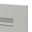 GoodHome Garcinia Matt stone integrated handle shaker Glazed Cabinet door (W)500mm (H)715mm (T)20mm