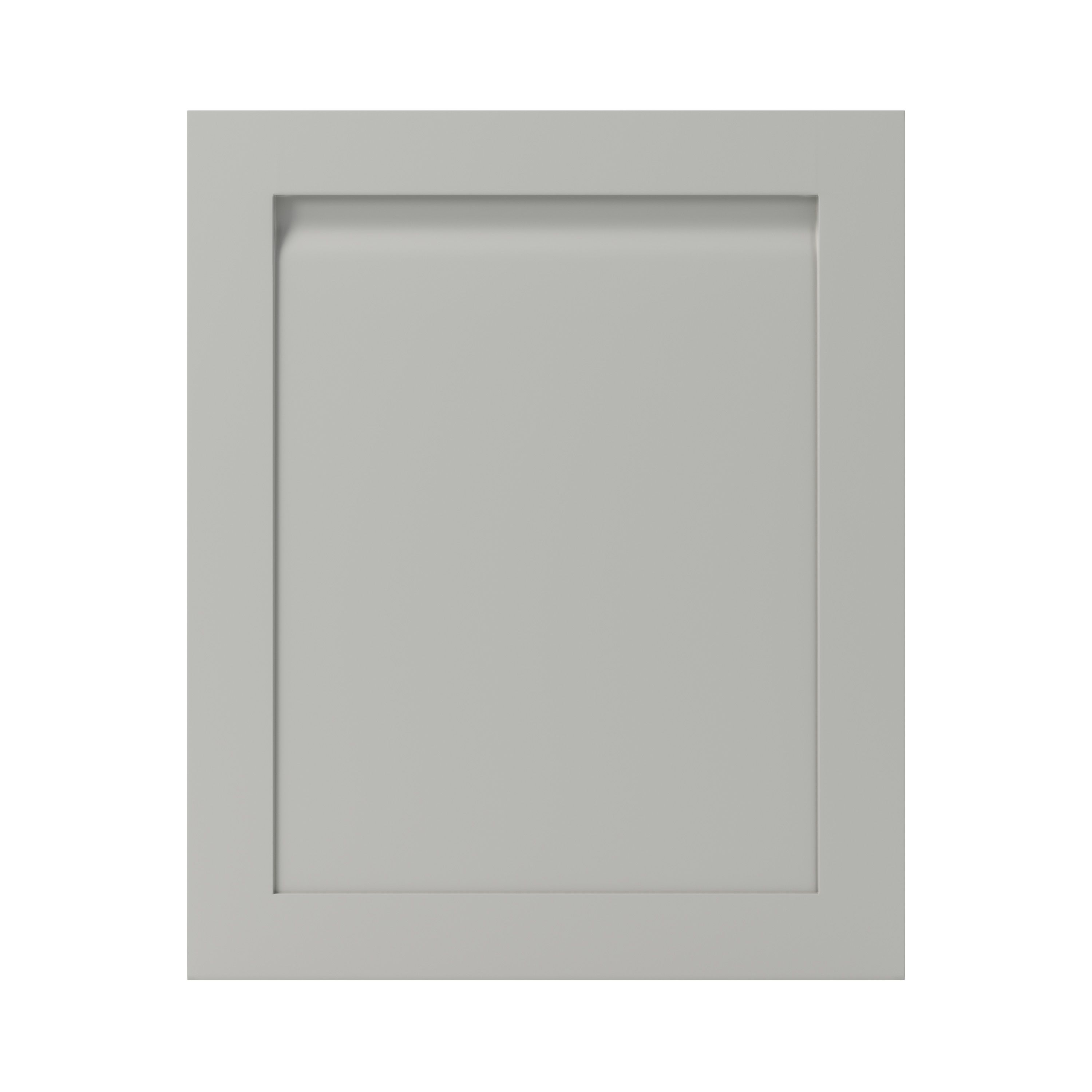 GoodHome Garcinia Matt stone integrated handle shaker Tall appliance Cabinet door (W)600mm (H)723mm (T)20mm