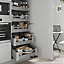GoodHome Garcinia Matt stone integrated handle shaker Tall appliance Cabinet door (W)600mm (H)867mm (T)20mm