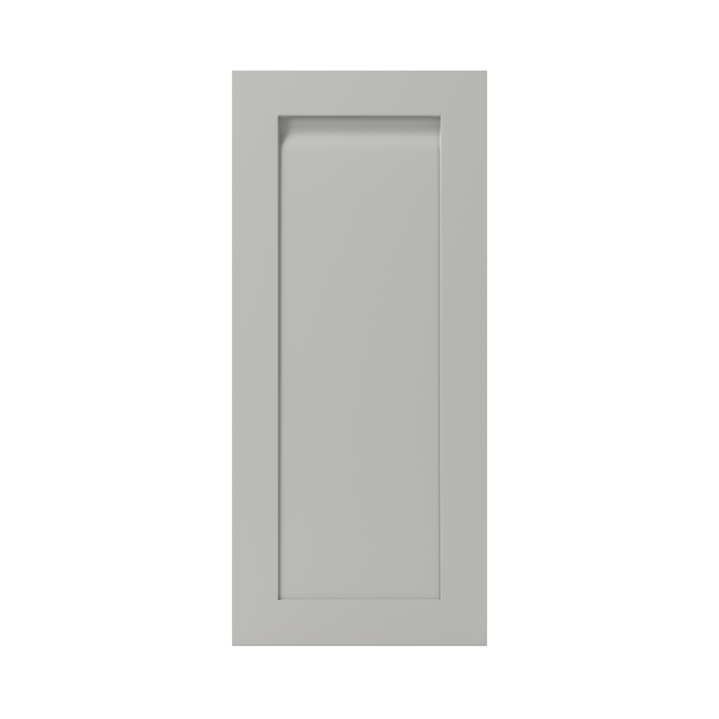 GoodHome Garcinia Matt stone integrated handle shaker Tall wall Cabinet door (W)400mm (H)895mm (T)20mm