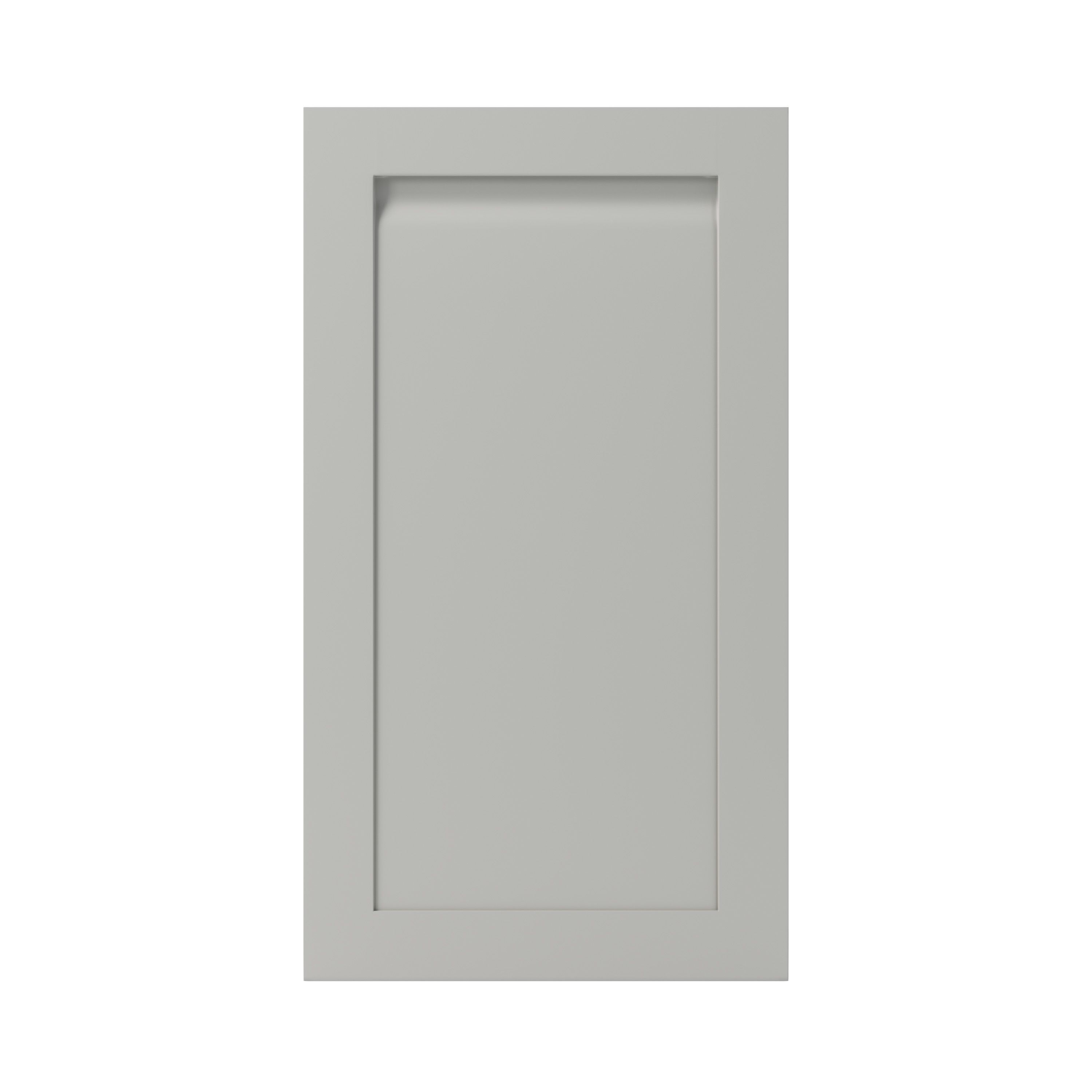 GoodHome Garcinia Matt stone integrated handle shaker Tall wall Cabinet door (W)500mm (H)895mm (T)20mm