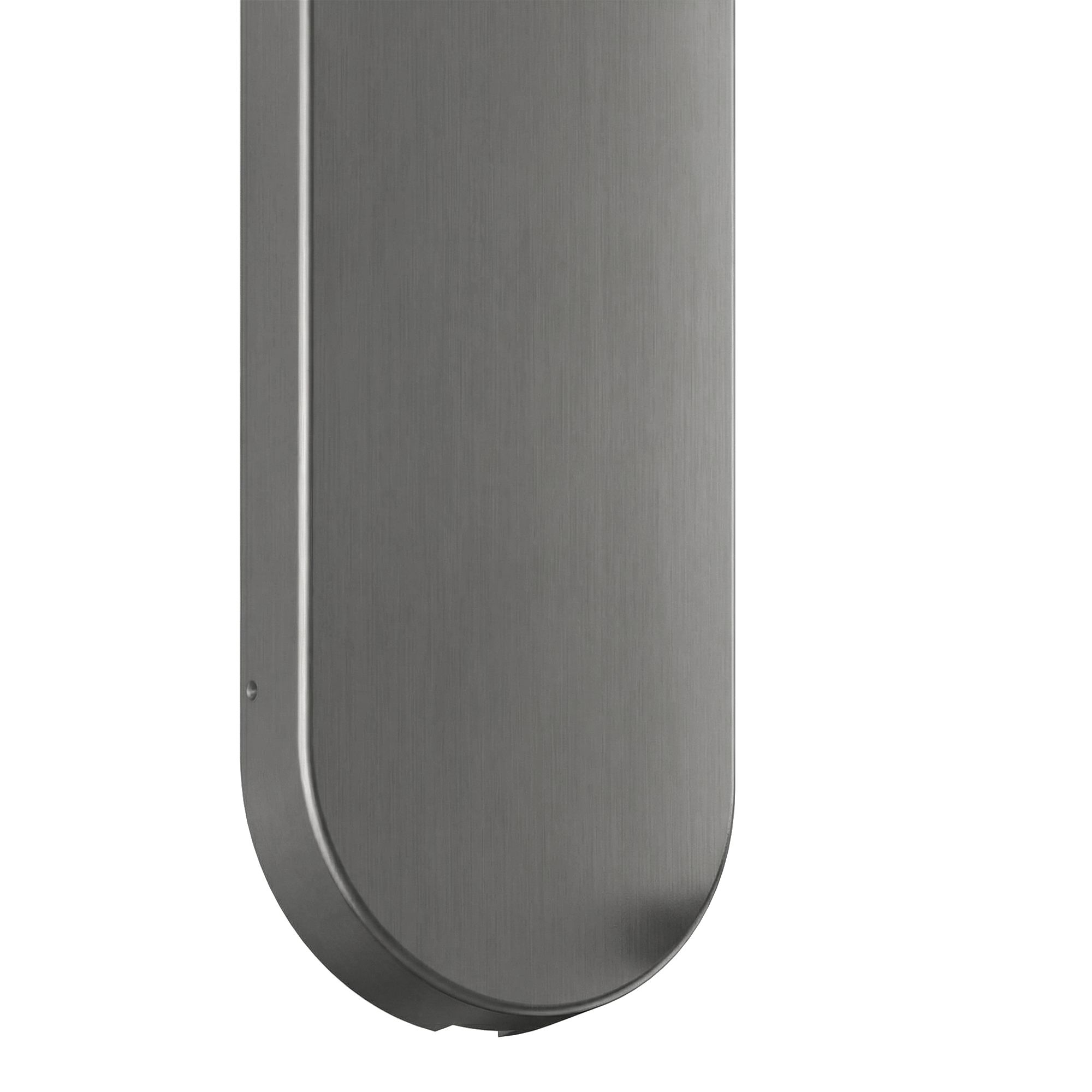 GoodHome Garlan Brushed Grey Titanium effect Straight Latch Door handle (L)125mm (D)60mm Pair