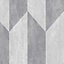 GoodHome Garnet Grey Silver effect Geometric Textured Wallpaper