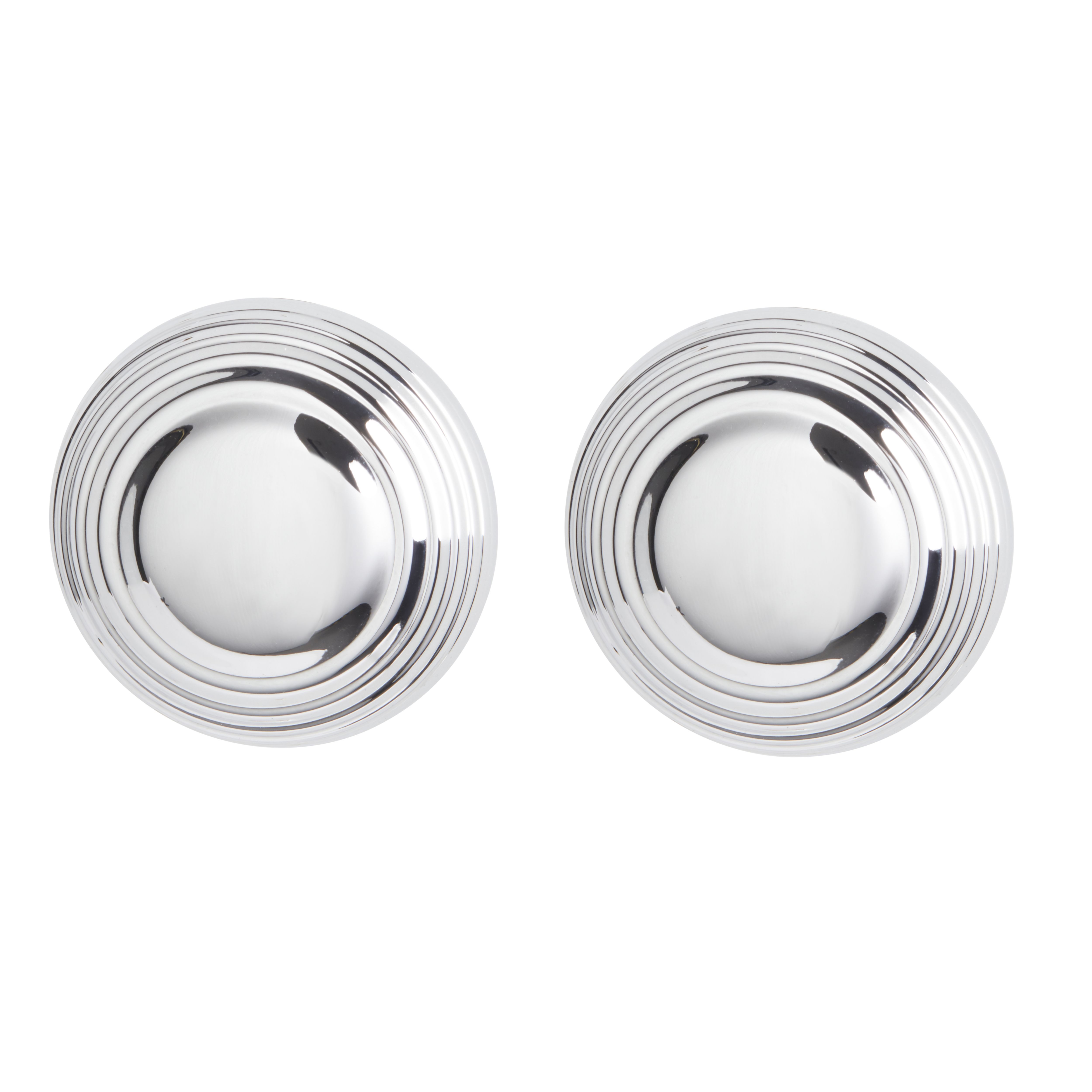 GoodHome Garni Chrome effect Kitchen cabinets Round Handle (L)3.2cm, Pack of 2