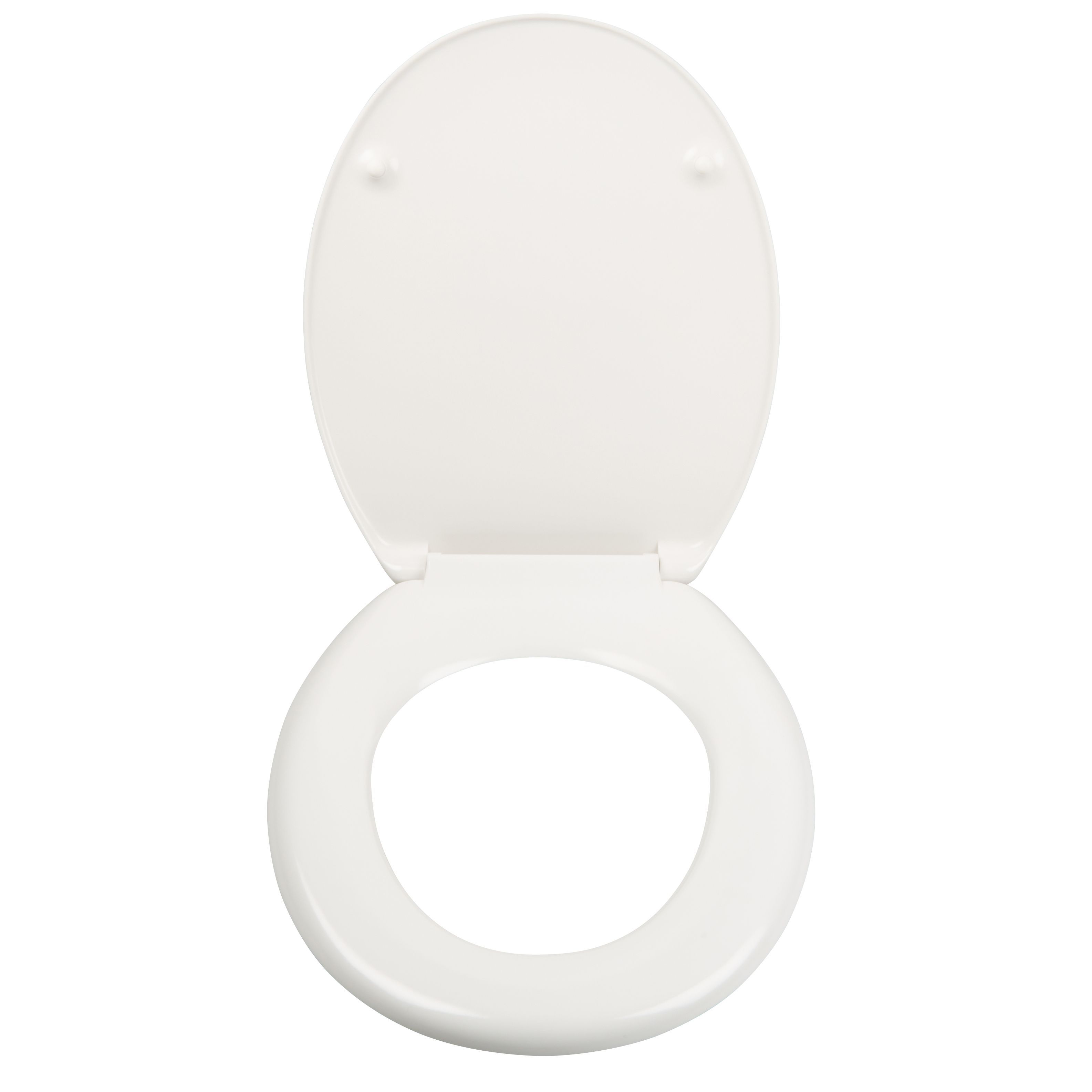 GoodHome Genoa White Soft close Toilet seat | DIY at B&Q