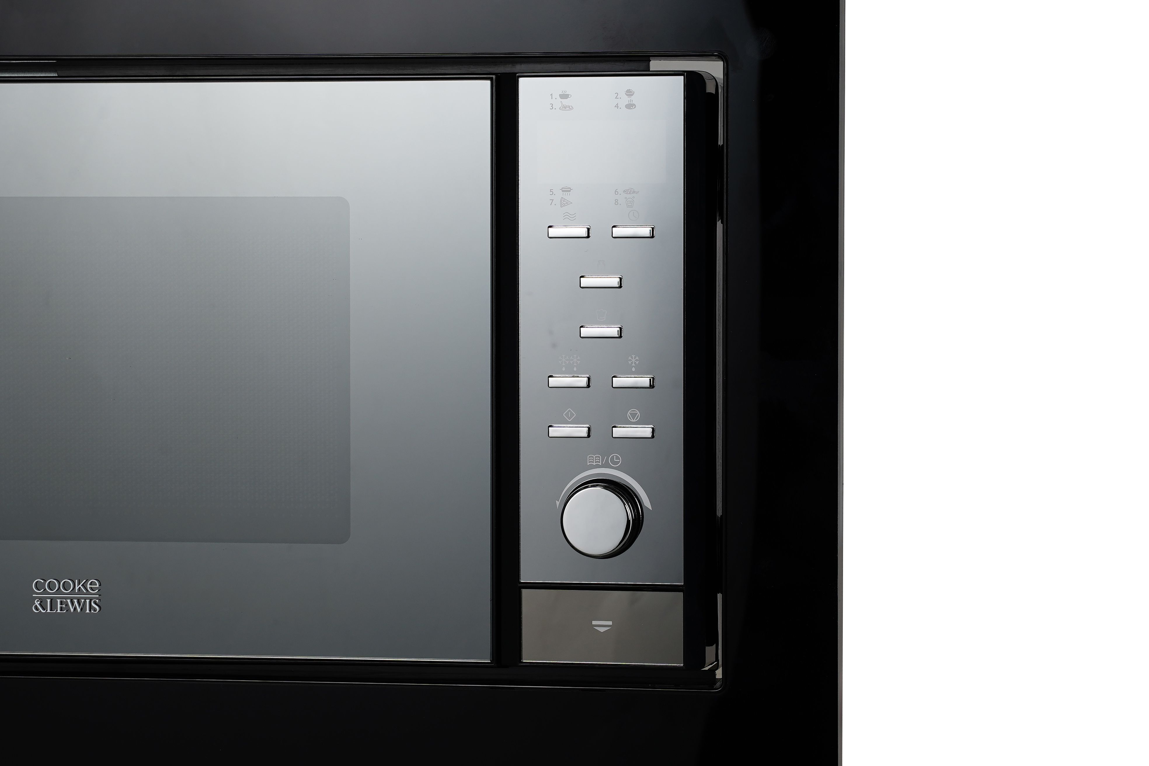 GoodHome GHBIMW25UK 25L Built-in Microwave - Mirrored black