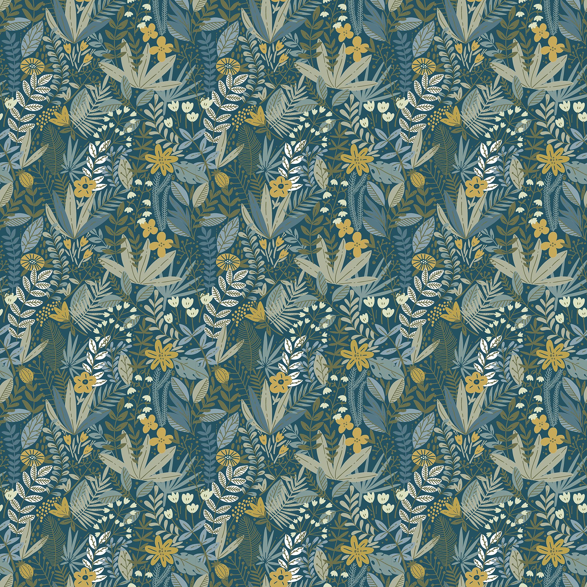 GoodHome Ghips Multicolour Naive leaves Textured Wallpaper DIY at B&Q