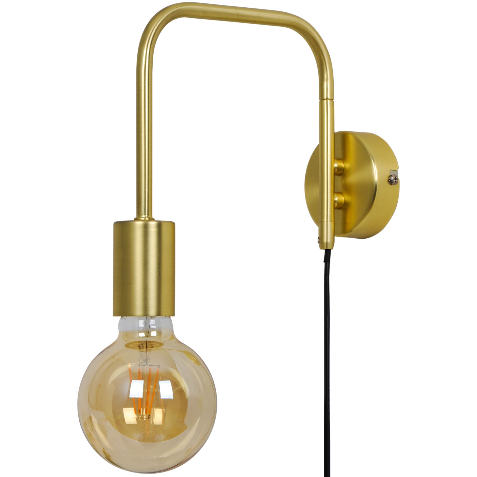 Gold wall deals lamp plug in