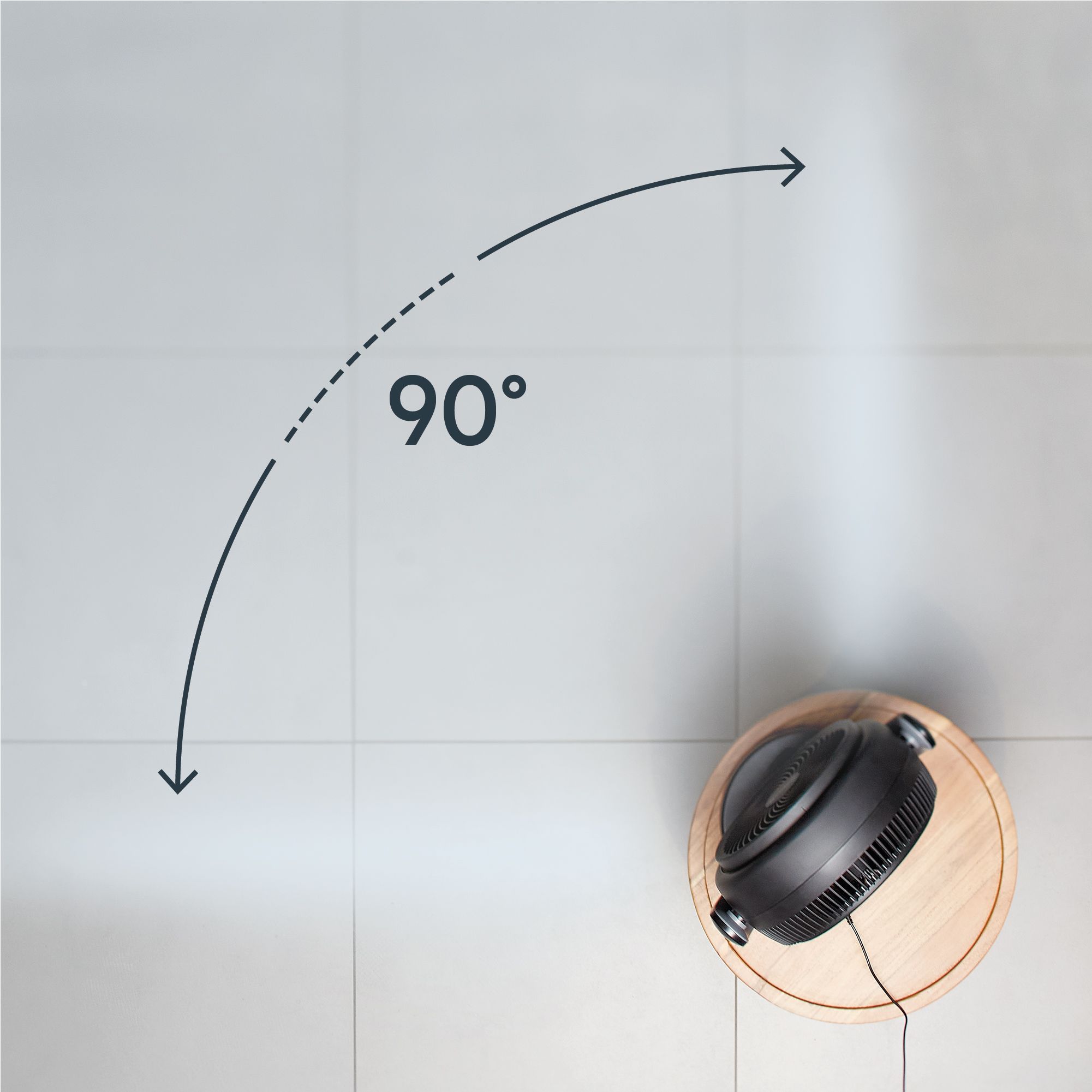 GoodHome GHODF20-BKDC Black 8" 24W Remote controlled Table fan