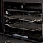 GoodHome GHOM71 Built-in Single Oven with microwave - Brushed black stainless steel effect
