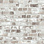GoodHome Givry Beige Stone effect Brick Textured Wallpaper