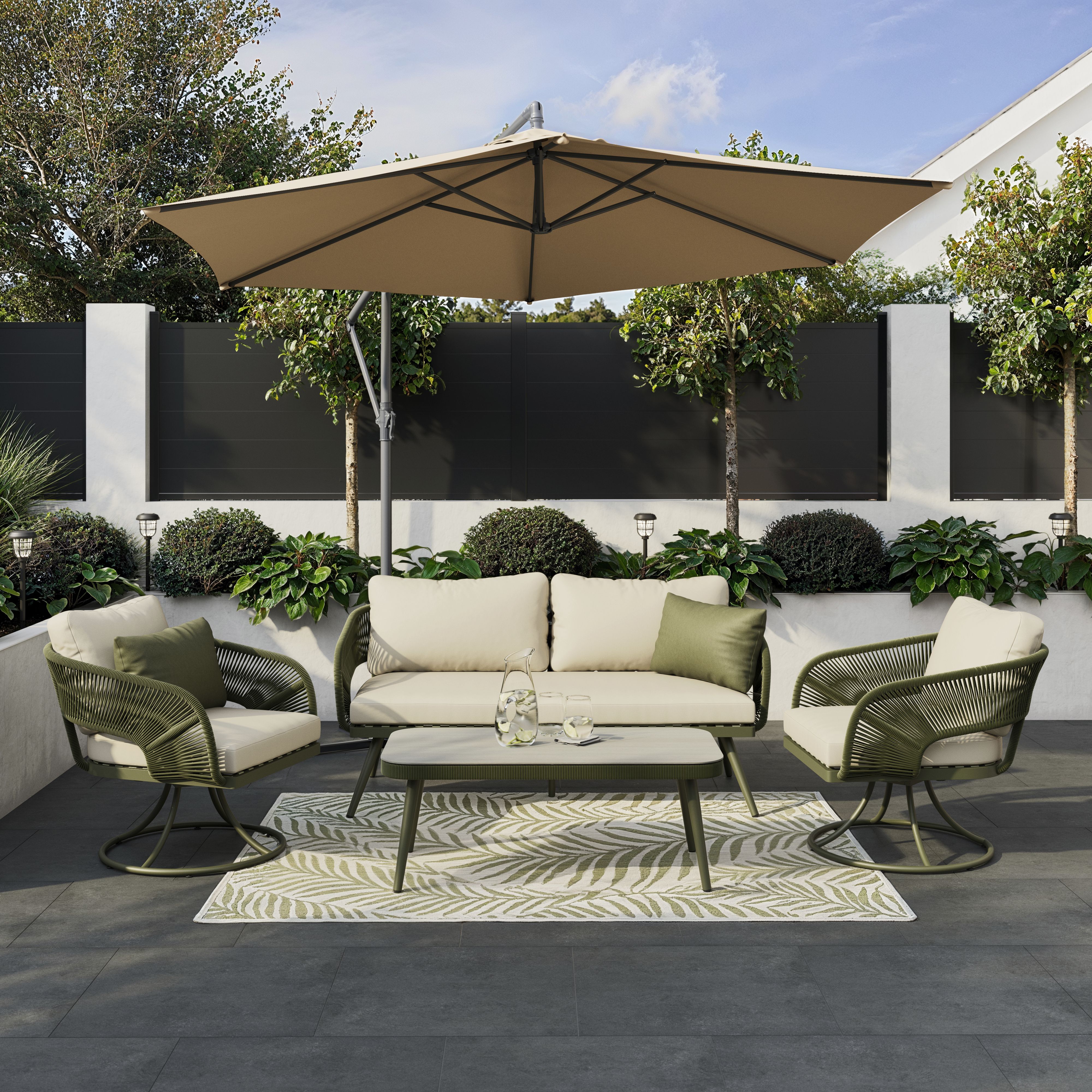 Giza Metal 4 Seater Coffee set