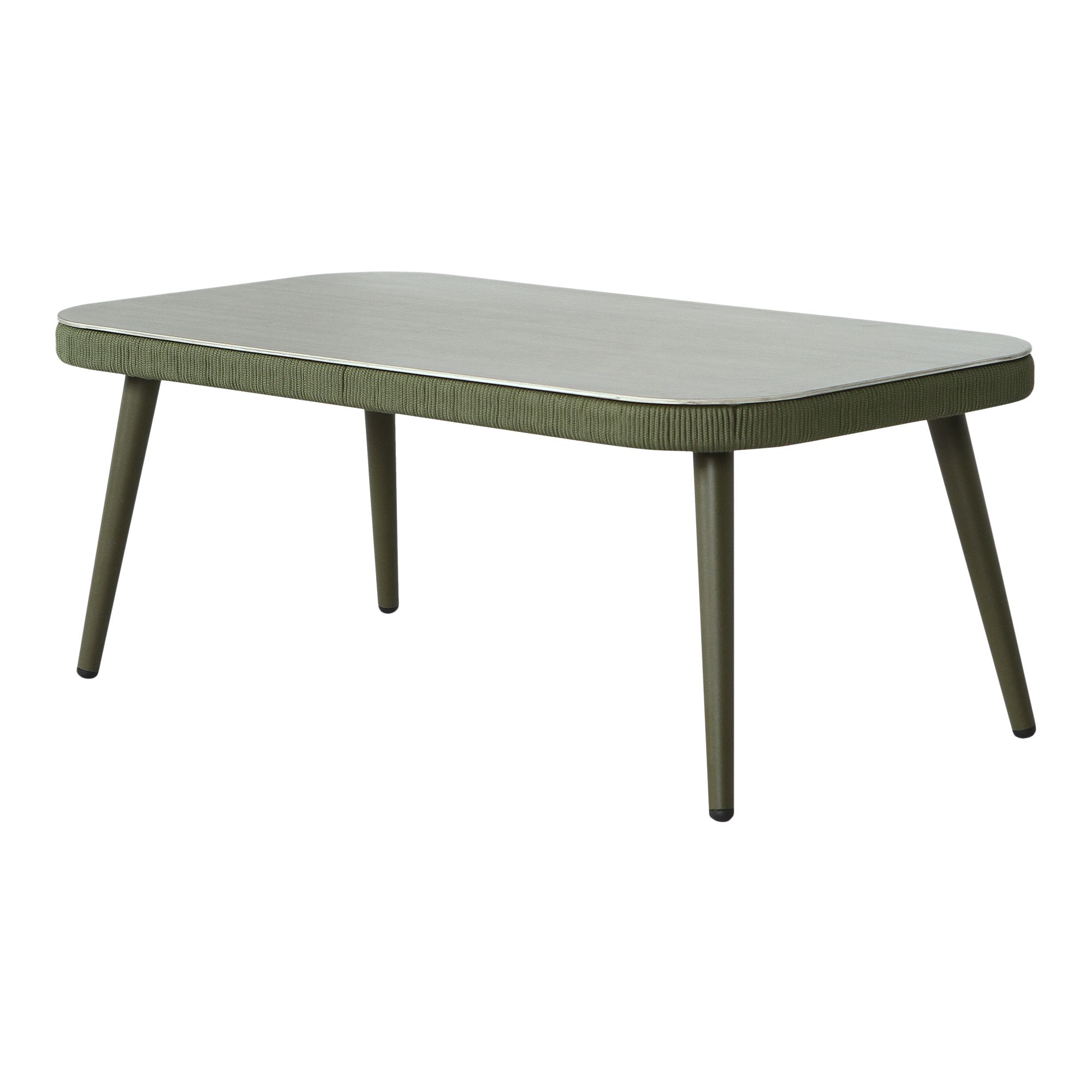 GoodHome Giza Green Metal 4 Seater Coffee set