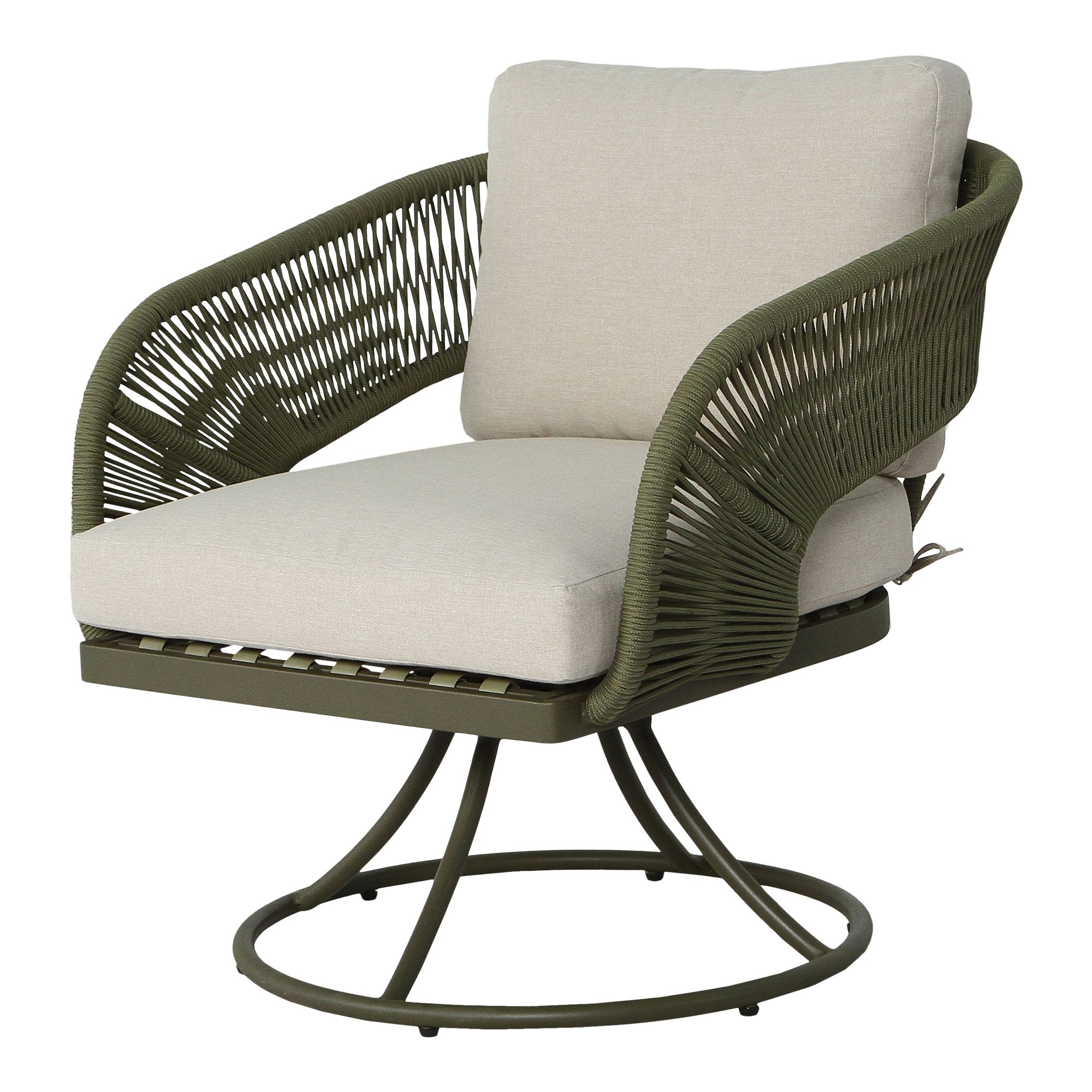 GoodHome Giza Green Metal 4 Seater Coffee set