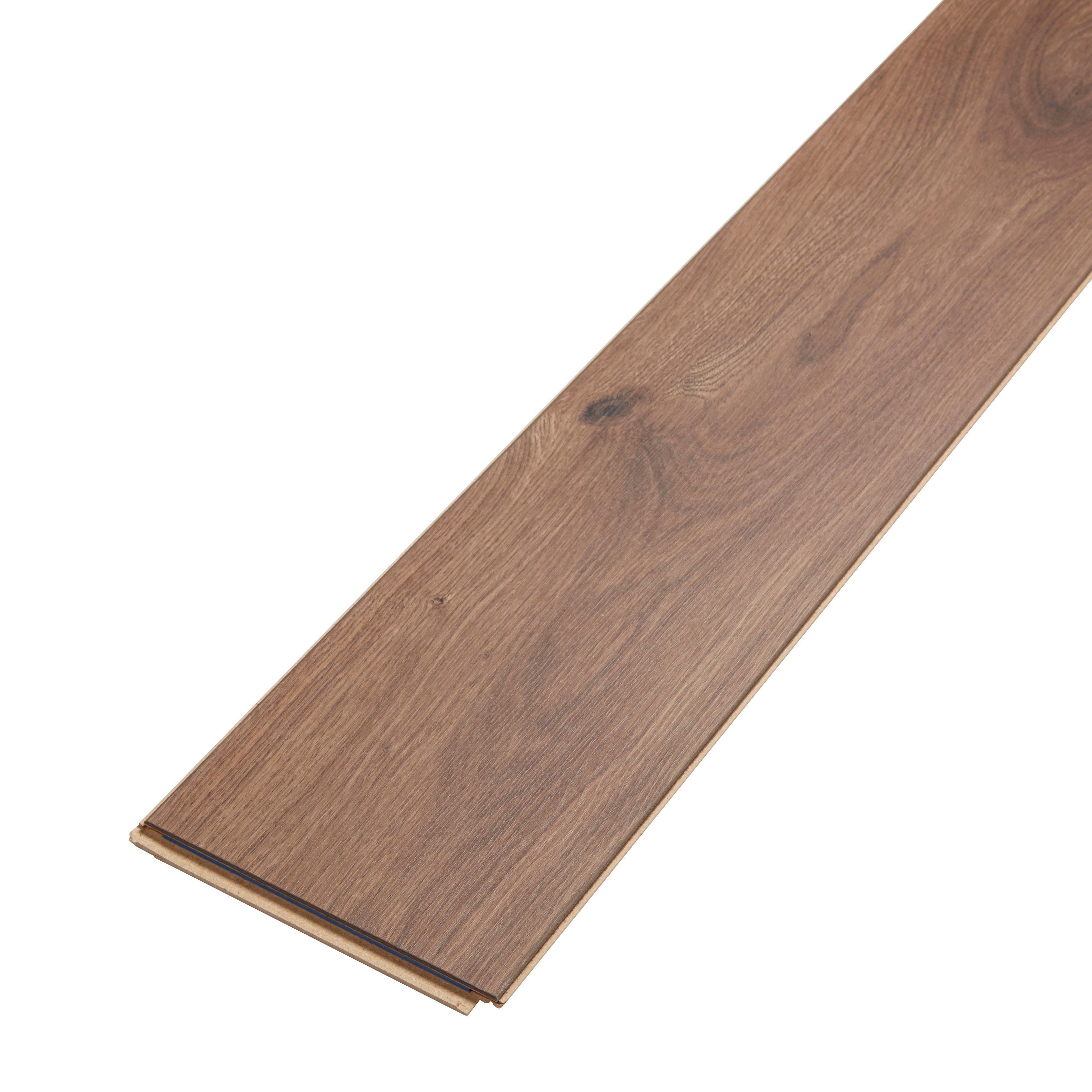 GoodHome Gladstone Natural Dark wood effect Laminate Flooring, 1.996m² of 8