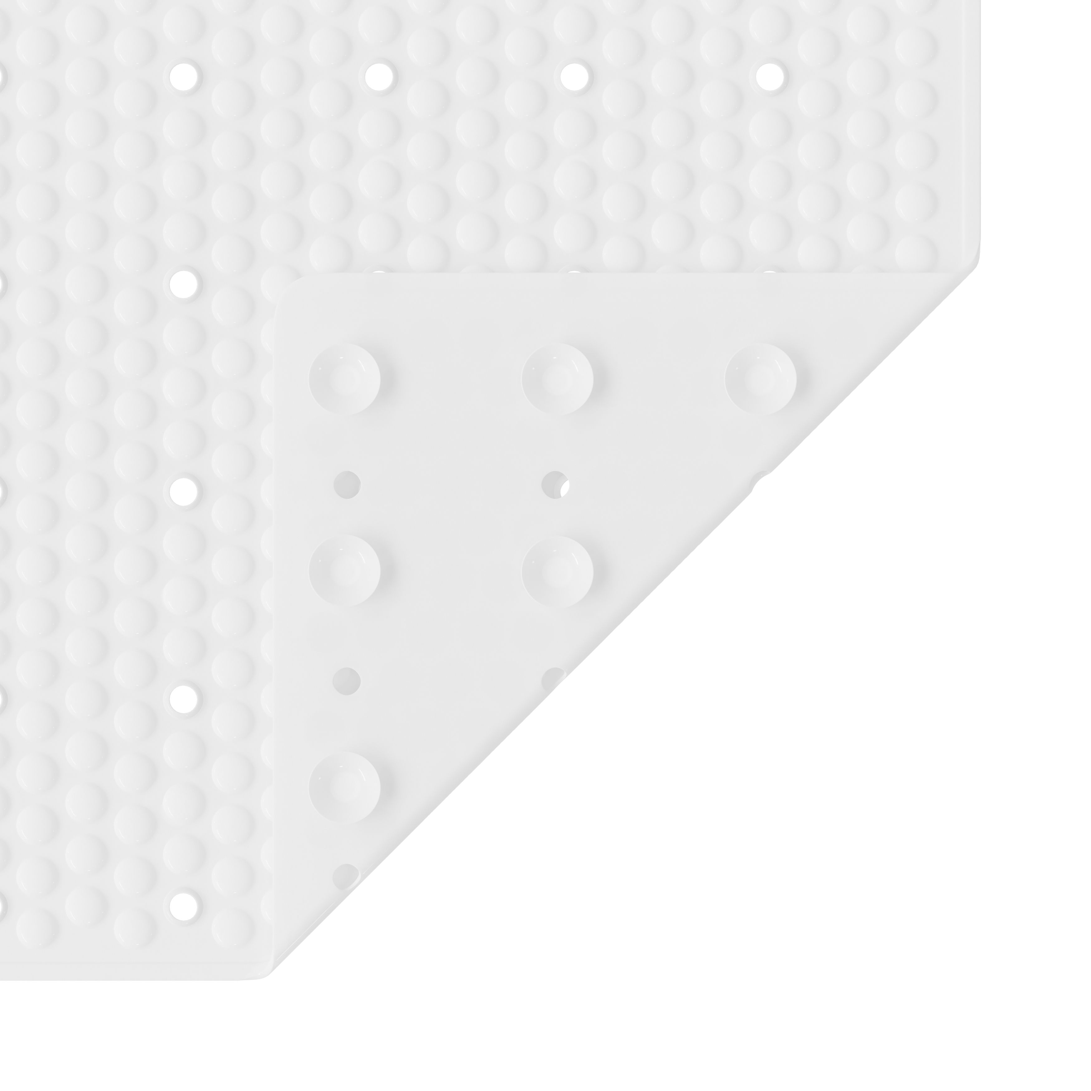 GoodHome Glomma White Rectangular Bath & shower mat (L)37cm (W)68.5cm