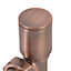 GoodHome Gloss Angled Manual Radiator valve & lockshield x ½" (Dia) 15mm