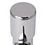 GoodHome Gloss chrome effect Angled Manual Radiator valve & lockshield x ½" (Dia) 15mm
