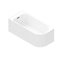 GoodHome Gloss White Back to wall Acrylic J-shaped Left-hand Bath (L)1700mm (W)750mm