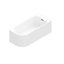 GoodHome Gloss White Back to wall Acrylic J-shaped Right-hand Bath (L)1700mm (W)750mm
