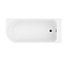 GoodHome Gloss White Back to wall Acrylic J-shaped Right-hand Bath (L)1700mm (W)750mm