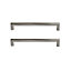GoodHome Golpar Satin Nickel effect Kitchen cabinets Pull handle (L)16.9cm, Pack of 2