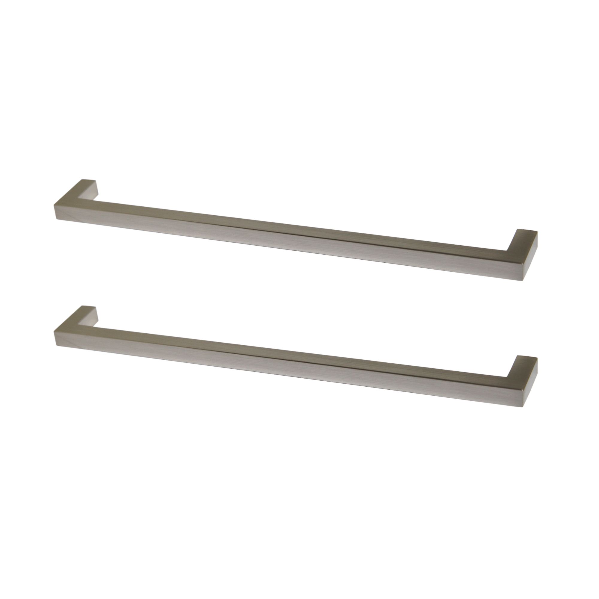 GoodHome Golpar Satin Nickel effect Kitchen cabinets Pull handle (L ...