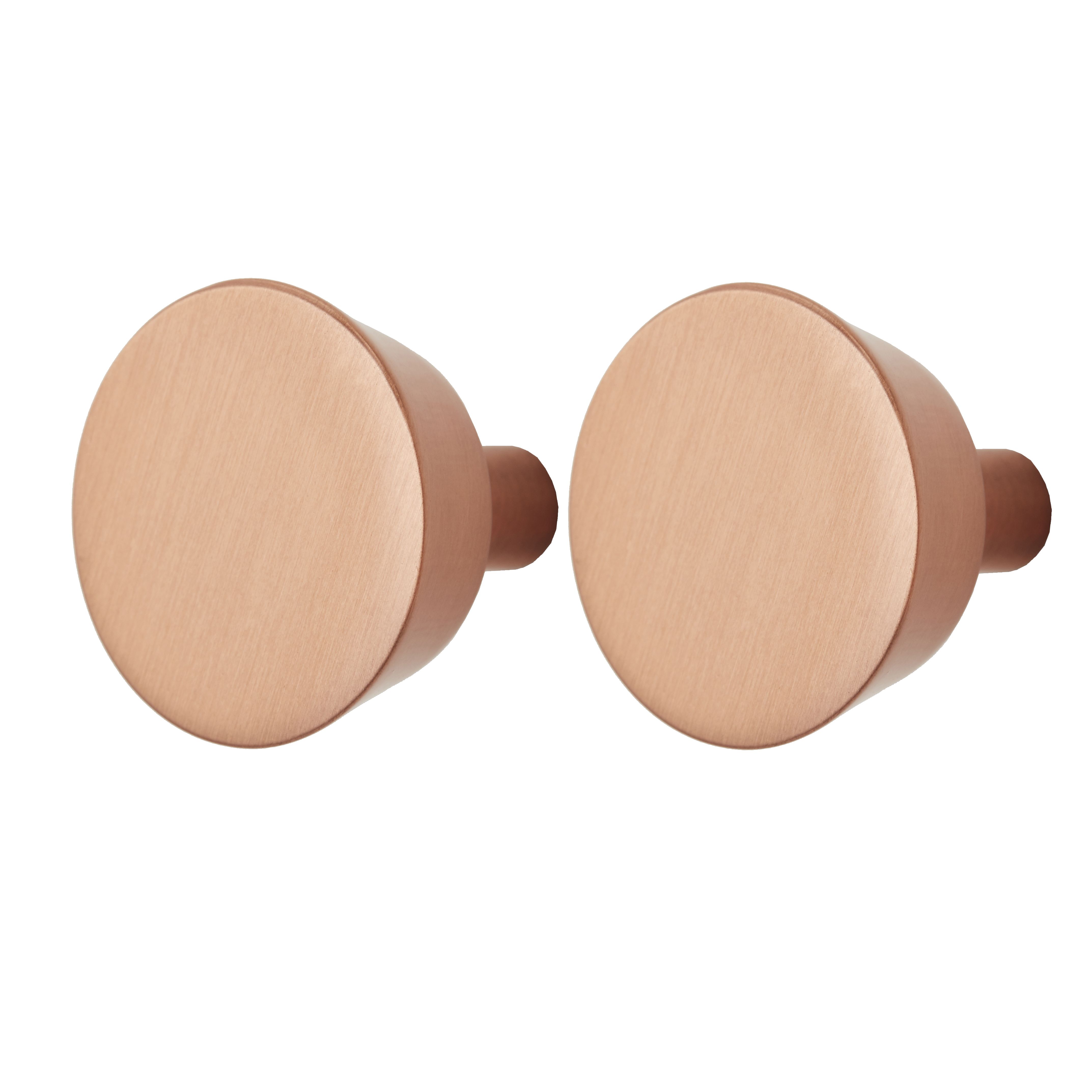 GoodHome Gomasio Copper effect Round Kitchen Handle (L)26mm