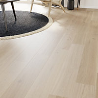 GoodHome Goodsir Natural Oak Real wood top layer flooring, 1.56m² Pack